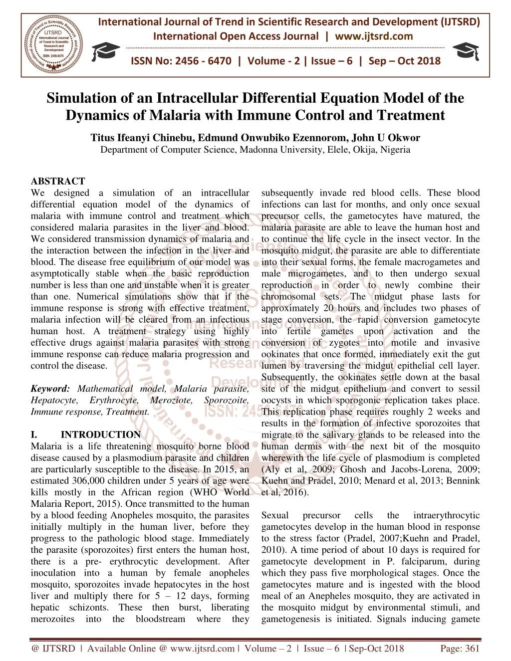 international journal of trend in scientific