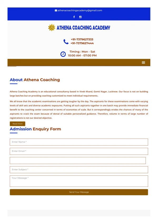 Athena Coaching Academy IAS/PCS/PCS-J/UGC NET Coaching in Lucknow