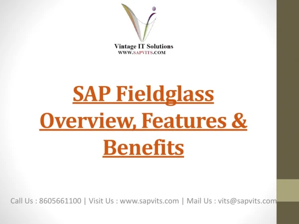 SAP Fieldglass PPT | SAP Fieldglass Training Material