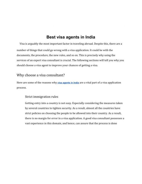 best visa agents in india