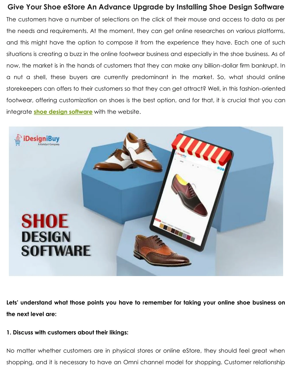 give your shoe estore an advance upgrade