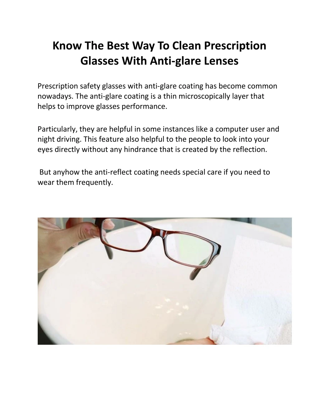 know the best way to clean prescription glasses