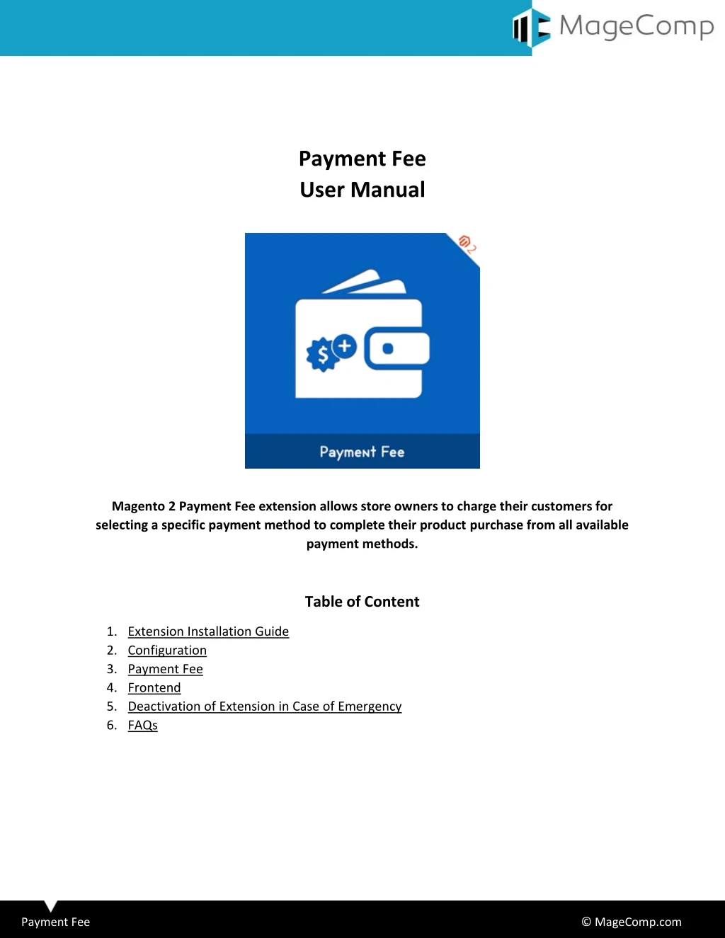 payment fee user manual