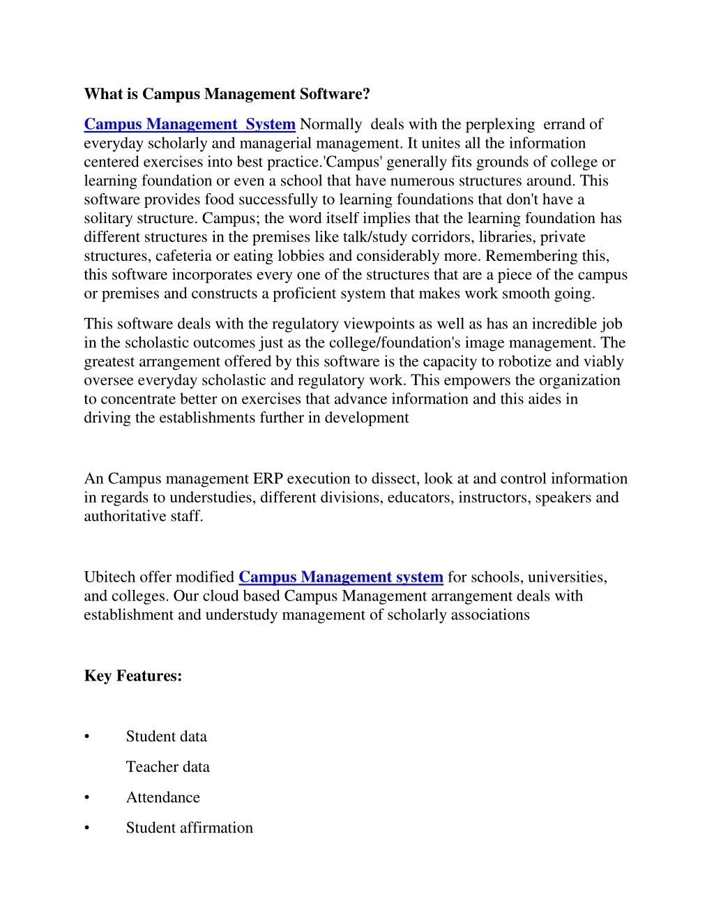 what is campus management software