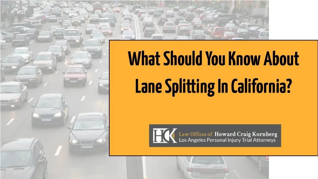 what should you know about lane splitting