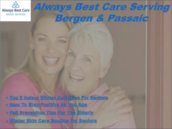 Know Indoor Winter Activities For Seniors At Always Best Care Of Bergen And Passaic