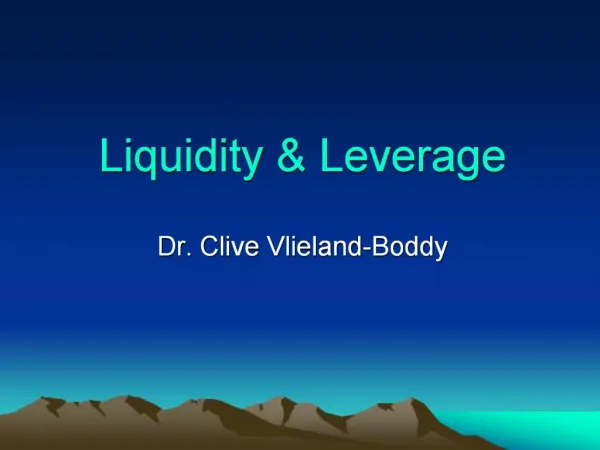 Liquidity Leverage
