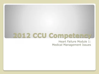 Medical Management Issues in Heart Failure - slide 1
