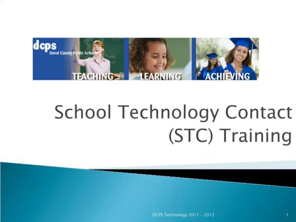 School Technology Contact STC Training