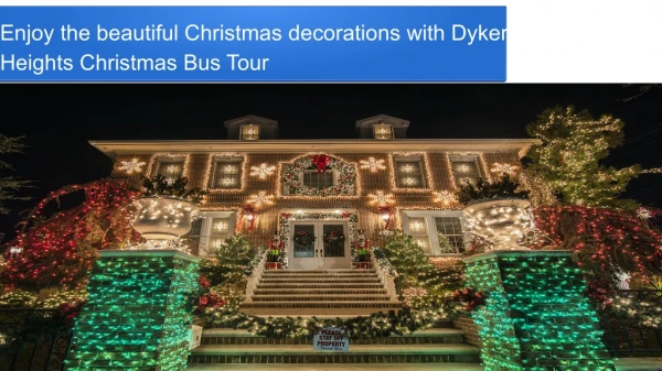 Enjoy Neighborhood of all sessions with Dyker Heights Christmas Lights Tour 2019