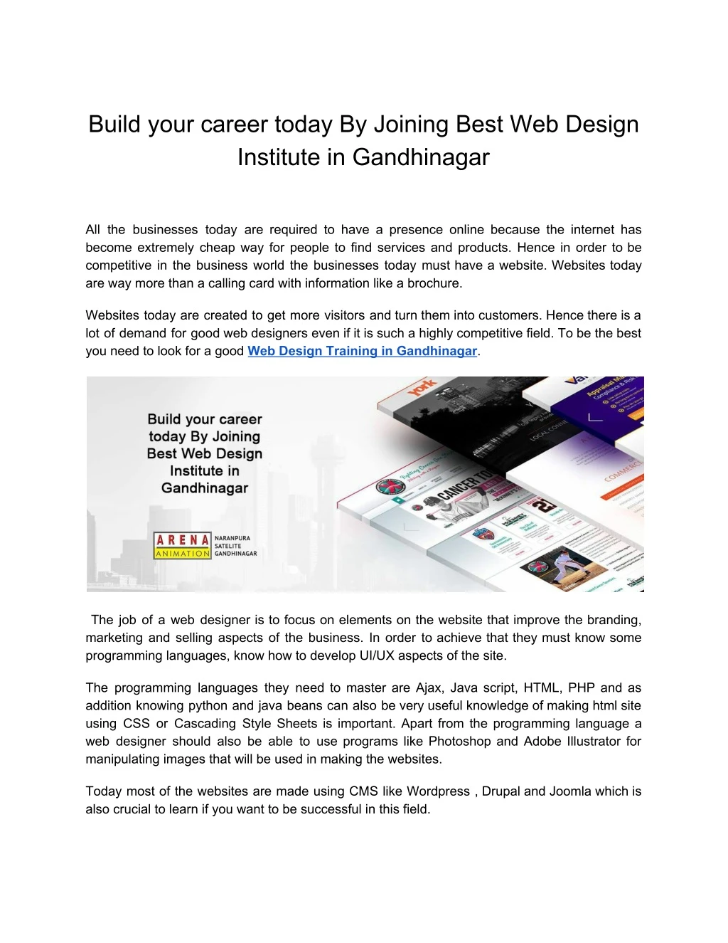 build your career today by joining best
