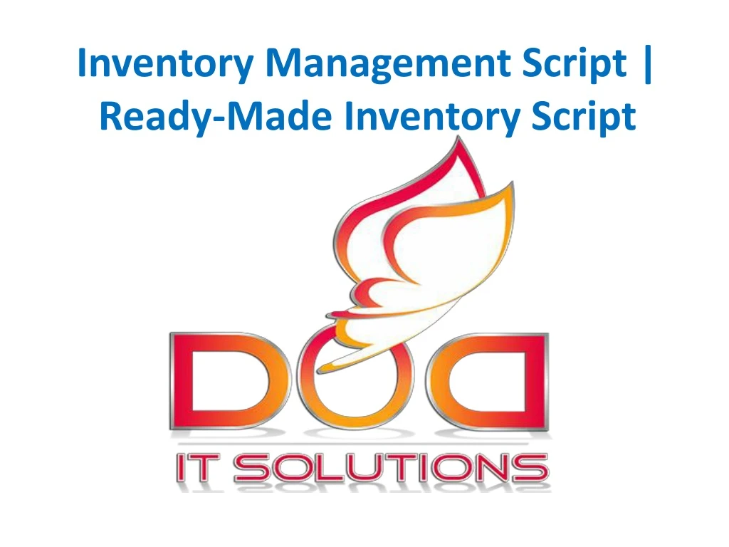inventory management script ready made inventory script