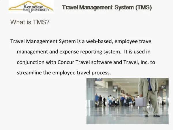 Travel Management System Kennesaw State University