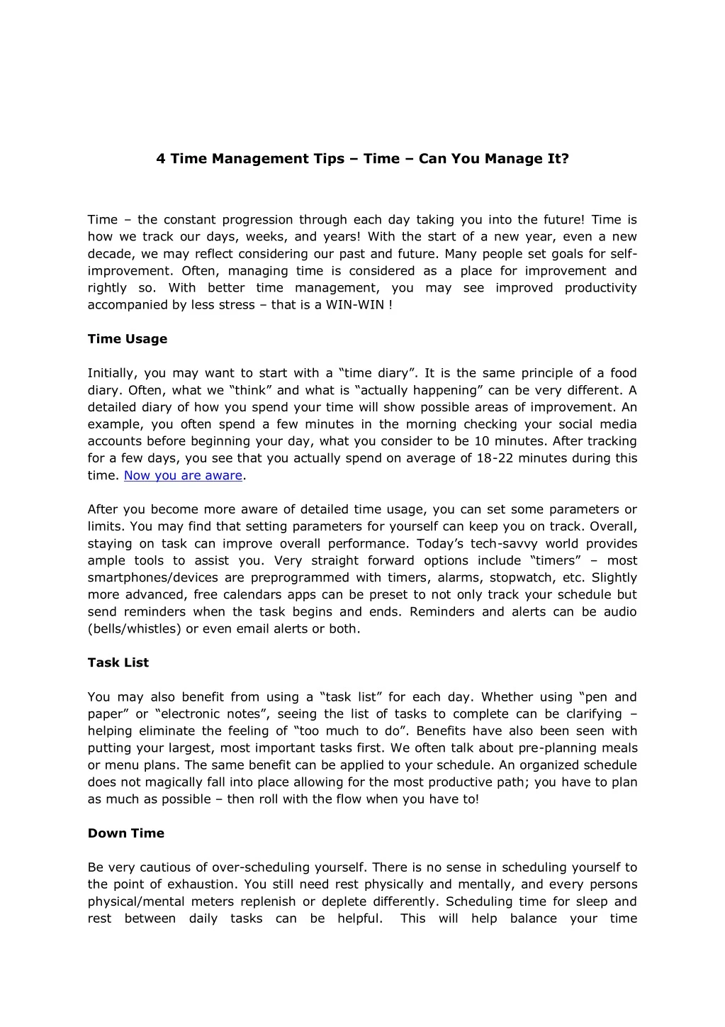 4 time management tips time can you manage it