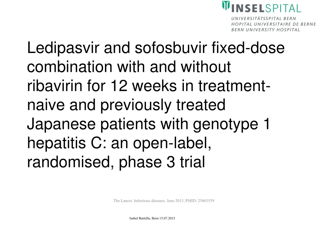 ledipasvir and sofosbuvir fixed dose combination