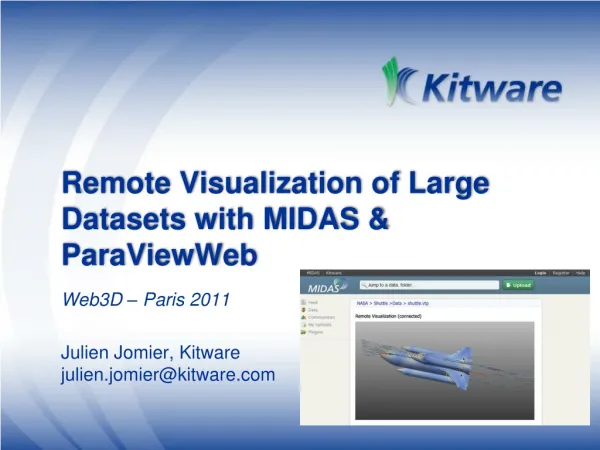 Remote Visualization of Large Datasets with MIDAS &amp; ParaViewWeb