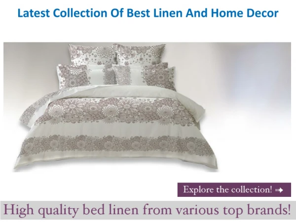 latest collection of best linen and home decor