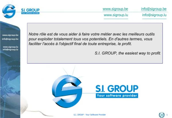 S.I. GROUP - Your Software Provider