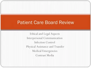 Patient Care Board Review - slide 1