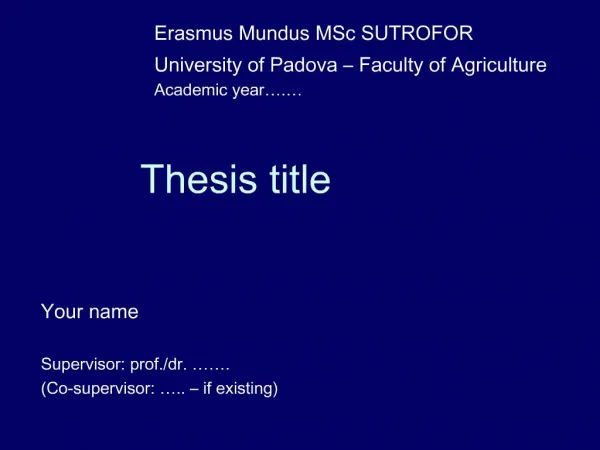 Thesis title
