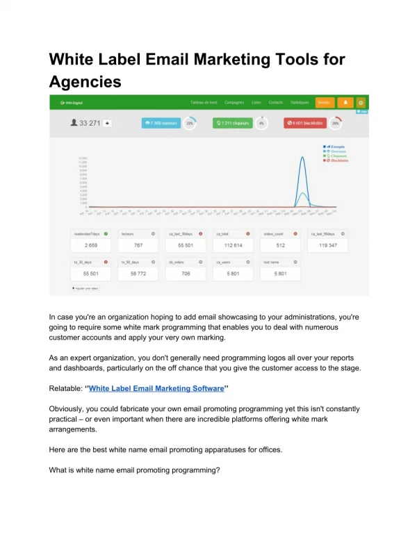 White Label Email Marketing Tools for Agencies