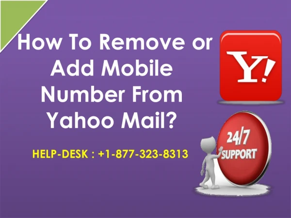 How To Add Delete Mobile Number in Yahoo Mail?