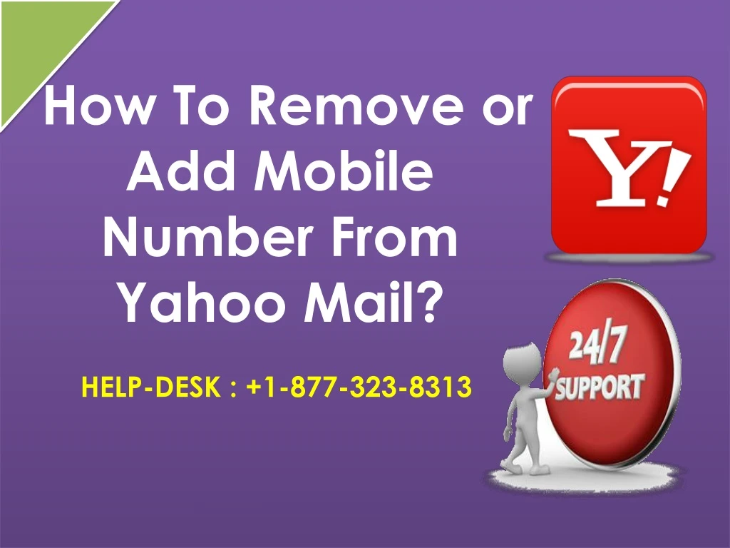 how to remove or add mobile number from yahoo mail
