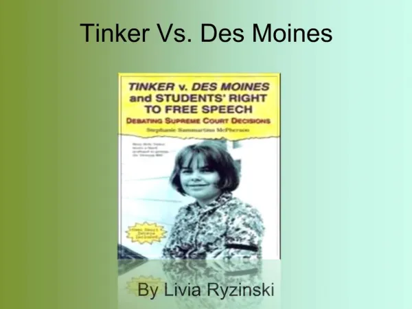Tinker Vs. Des Moines