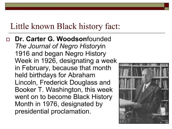 Little known Black history fact: