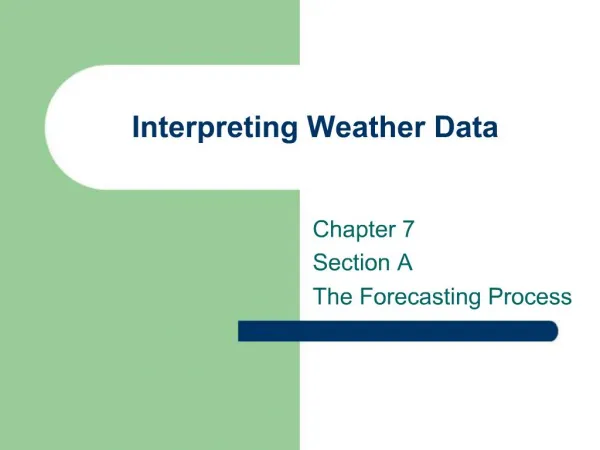 Interpreting Weather Data