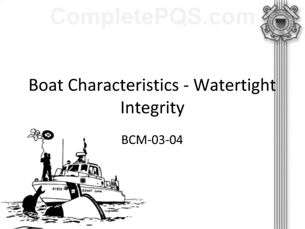 Boat Characteristics - Watertight Integrity