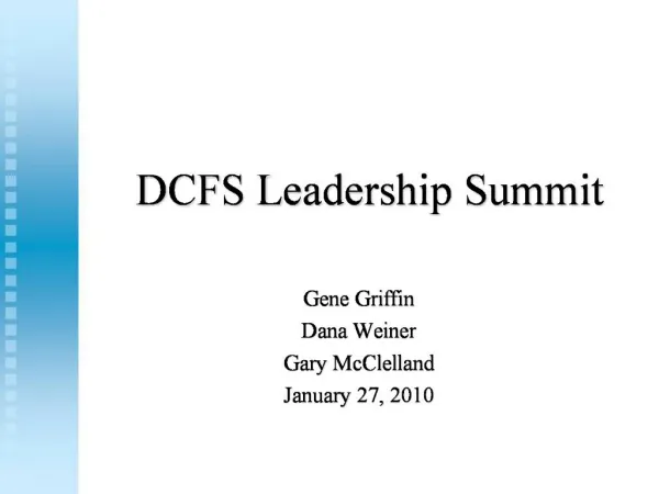 DCFS Leadership Summit