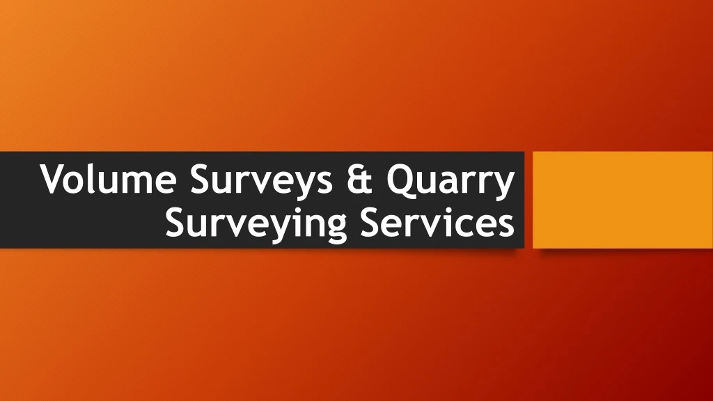 volume surveys quarry surveying services