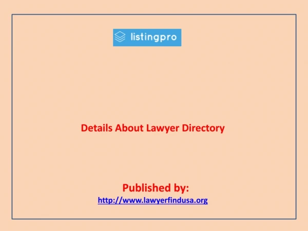 Details About Lawyer Directory