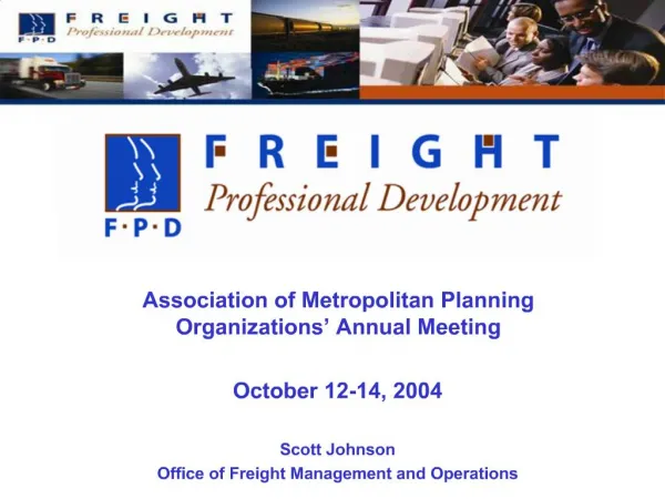 Freight Professional Development (FPD) Program