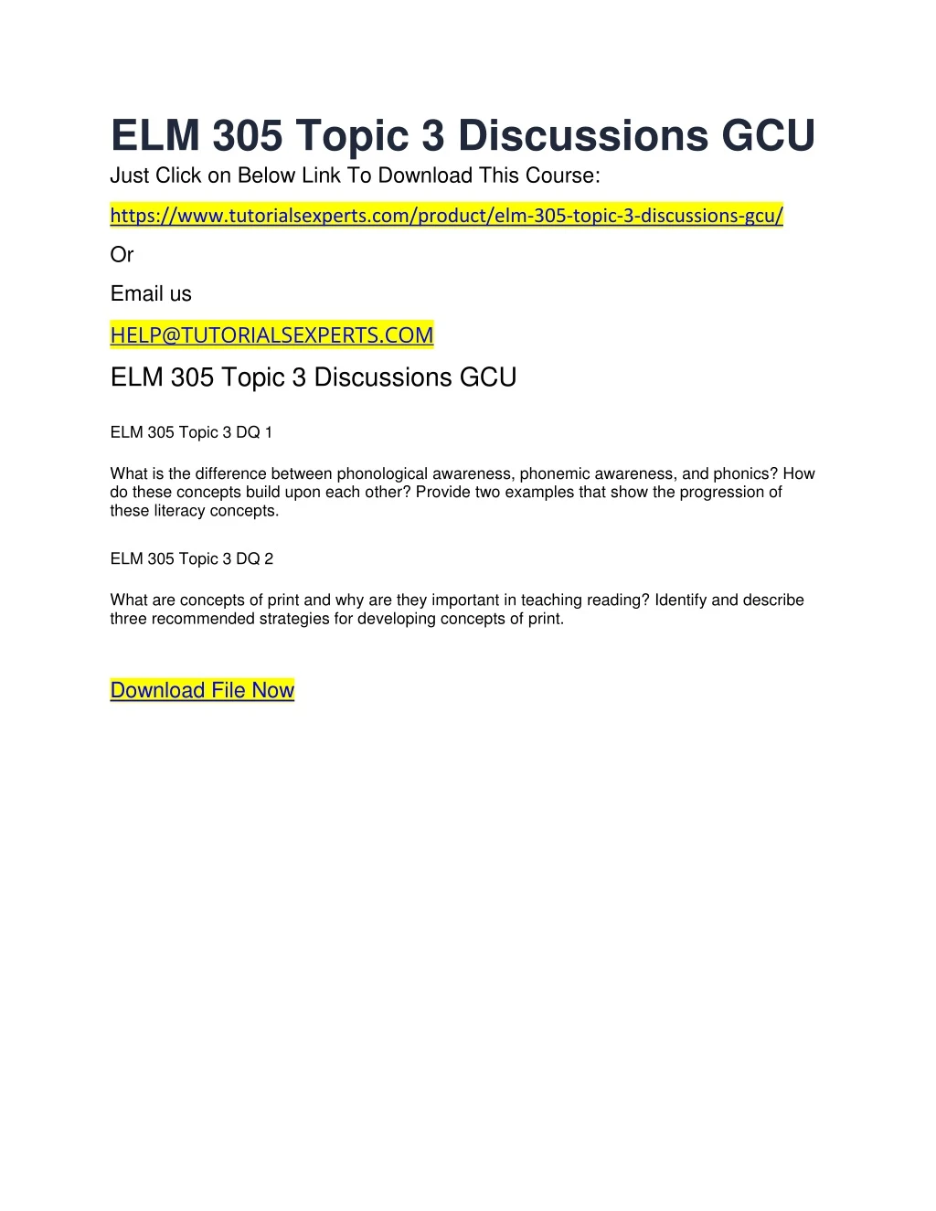 elm 305 topic 3 discussions gcu just click