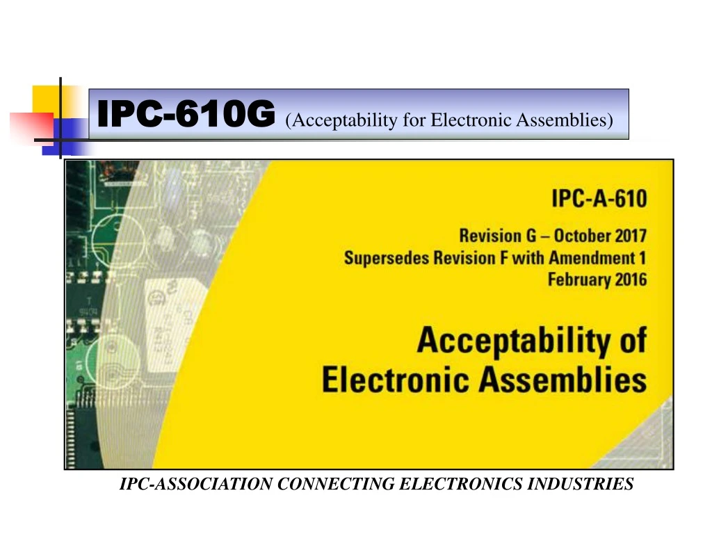 ipc 610g acceptability for electronic assemblies