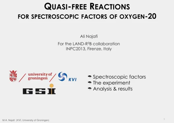 Quasi-free Reactions for spectroscopic factors of oxygen-20