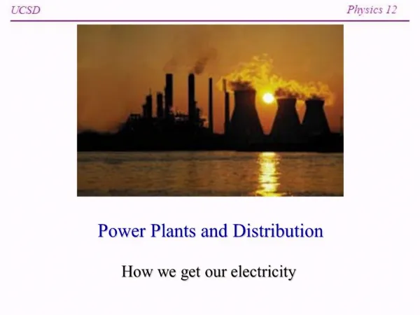 Power Plants and Distribution