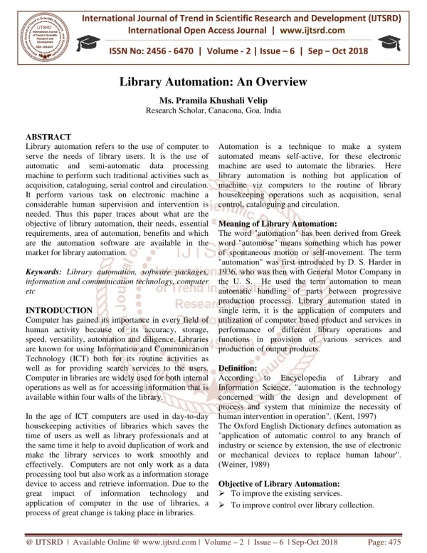 international journal of trend in international