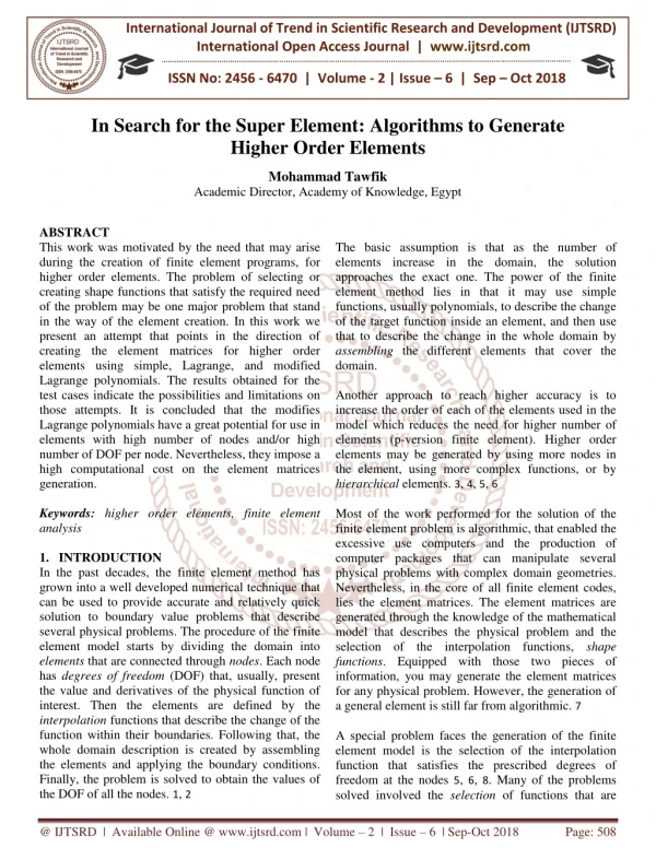 international journal of trend in scientific