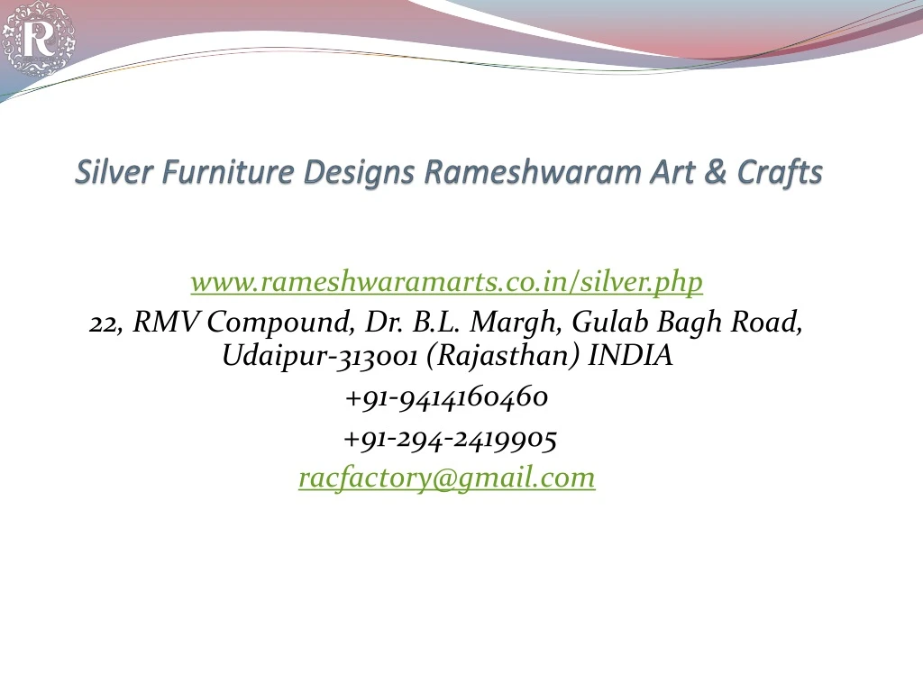 silver furniture designs rameshwaram art crafts