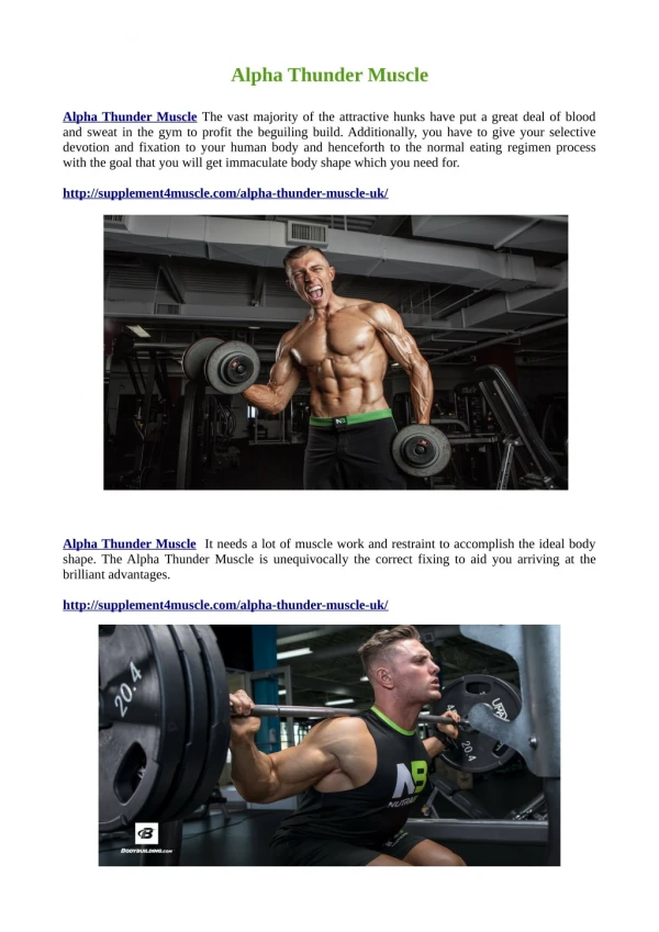 15 Useful Tips From Experts In Alpha Thunder Muscle