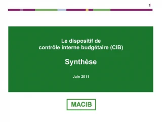 Le dispositif de contr le interne budg taire CIB Synth se Juin 2011 - slide 1