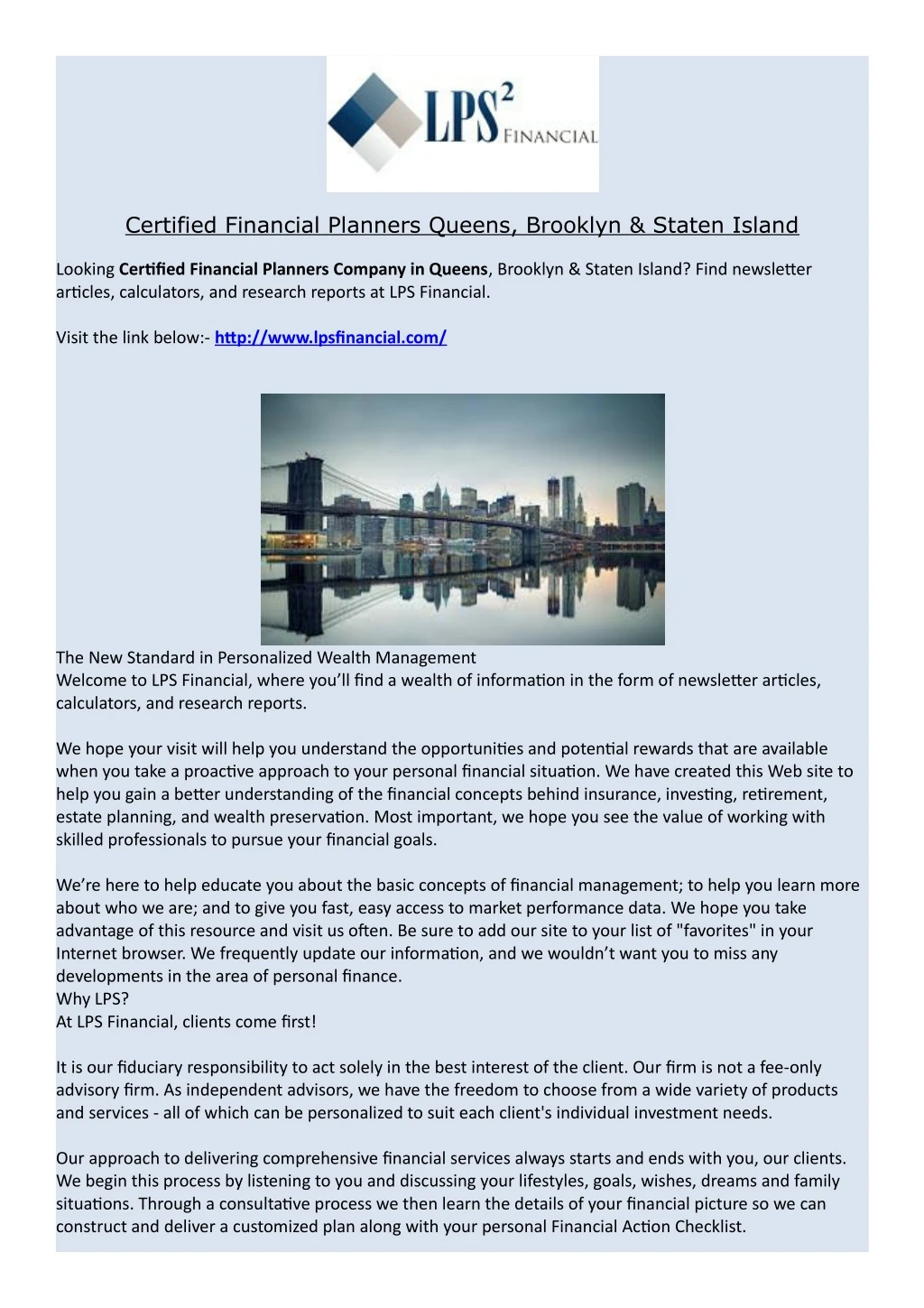 certified financial planners queens brooklyn