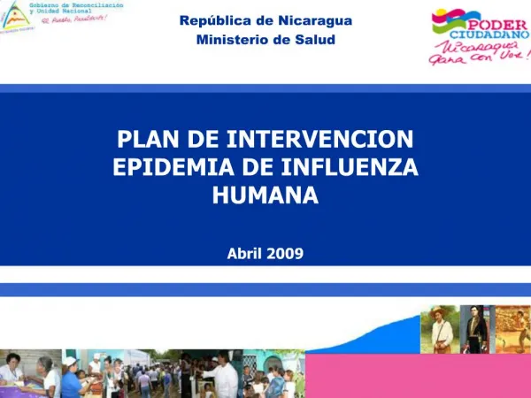 PLAN DE INTERVENCION EPIDEMIA DE INFLUENZA HUMANA Abril 2009