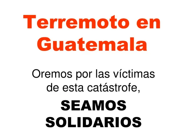 Fundraising for earthquake victims in Guatemala