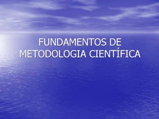 FUNDAMENTOS DE METODOLOGIA CIENT FICA