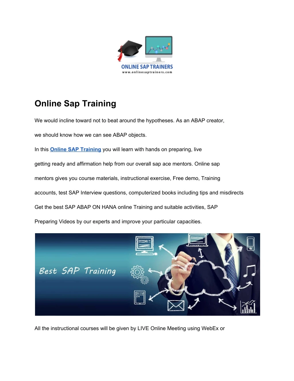 online sap training we would incline toward
