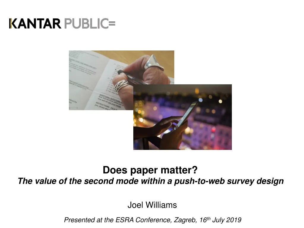 does paper matter the value of the second mode within a push to web survey design